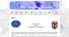 Desktop Screenshot of fechten-marburg.de